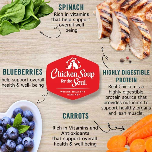Vista 5 de Chicken Soup for The Soul All Natural Premium - Alimento húmedo para perros adultos, primer ingrediente de carne real, sin subproductos, pollo