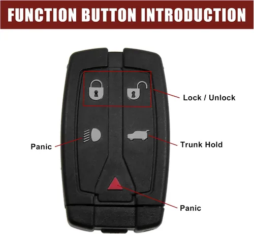 Vista 3 de X AUTOHAUX 2 unids 5 botones sin cortar insertar llavero entrada sin llave control remoto caso Shell para Land para Rover Freelander Discovery 2