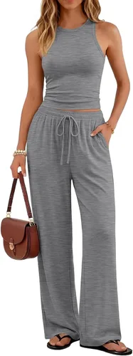 Vista 9 de Trendy Queen Conjunto de descanso de 2 piezas de verano para mujer 2026 Negro