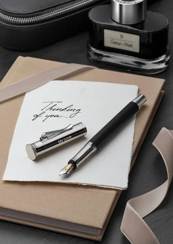 Vista 4 de Faber Castell 145551 - Pluma estilográfica, punta fina F, colección clásica, revestimiento de platino ébano, importación genuina