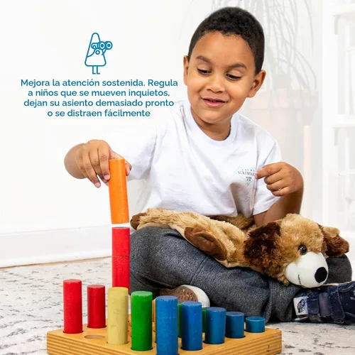 Vista 8 de Harkla Almohadilla de regazo ponderada para niños (marrón)