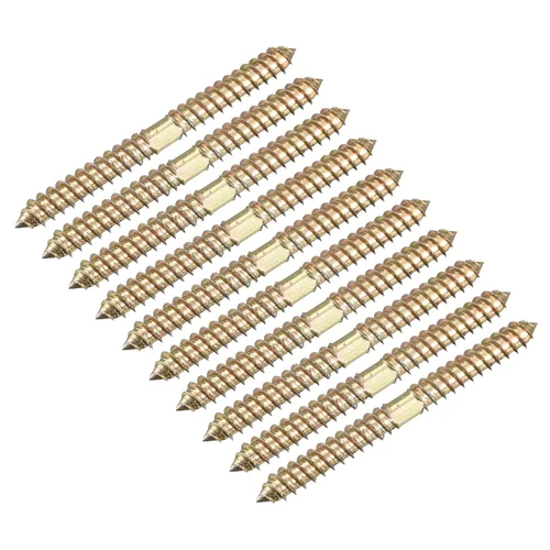 Vista 7 de Uxcell Pernos de suspensión de 0.315 x 1.969 in, 24 tornillos de rosca autorroscantes de doble extremo para conexión de madera