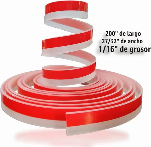 Vista 3 de Protector de astillas autoadhesivo para riel guía Festool, repuesto transparente 495209, 220 pulgadas de largo, 27/32 pulgadas de ancho, 1/16
