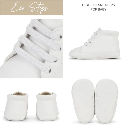 Vista 2 de JuJuBe - Zapatos de bebé de silicona para bebés, cuero vegano, Eco Steps Sneaks