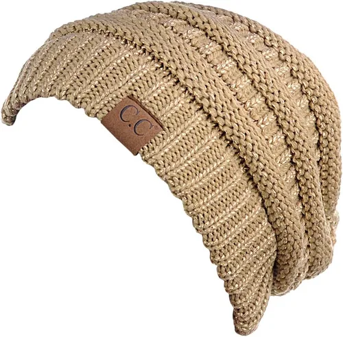Vista 252 de C.C Trendy Warm Chunky Soft Stretch Cable Knit Beanie