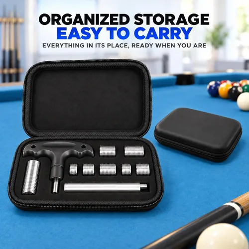 Vista 6 de Pool Cue Weight Kit for Predator Cue, 8 Weight Bolts with T-Handle Wrench