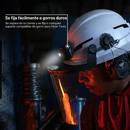 Vista 4 de Klein Tools 56048 Linterna frontal LED recargable, correa de tela ajustable, 400 lms, tiempo de funcionamiento durante todo el día, para el trabajo
