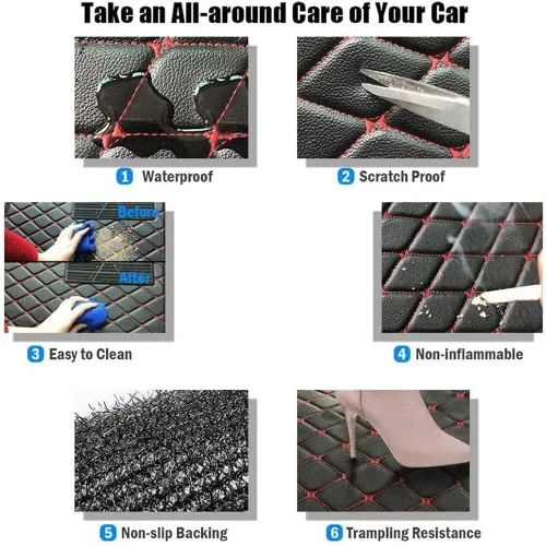 Vista 6 de Alfombrillas personalizadas para el 99 % de los sedán, SUV, deportivos, protección de automóvil deportivo, almohadillas de cobertura completa