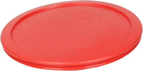 Vista 4 de Pyrex 7402-PC, tapas de repuesto rojas para almacenamiento redondo para vasos de 7" de diámetro 6 y 7 Redondo, Rojo