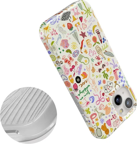 Vista 7 de Casely Funda para iPhone 15 Todas las cosas divertidas Diversión en días laborables Compatible con MagSafe Diseño clásico de carcasa