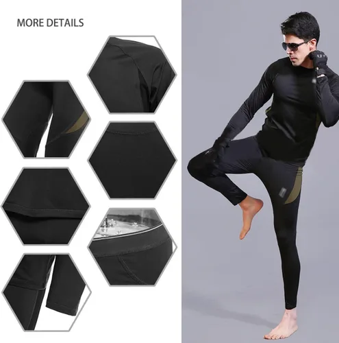 Vista 6 de WINDCHASER Conjunto de ropa interior térmica para hombre, equipo de caza para deportes de invierno, pantalones largos, capa base, parte inferior