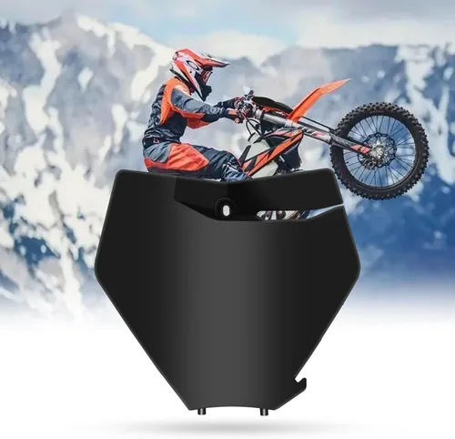 Vista 4 de Placa para matrícula frontal de motocicleta en negro, ABS de plástico, resistente, reemplazo universal para EXC 150/250/300 TPI 20-21 SX 125/250