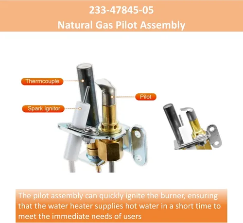 Vista 2 de Long Term 233-47845-05 Conjunto Piloto de Calentador de Agua a Gas Natural Compatible con Calentador de Agua Bradford White, Reemplazo