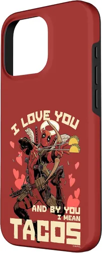 Vista 45 de Marvel Deadpool I Love You and by You I Mean Tacos - Carcasa para iPhone 17