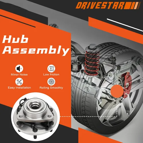 Vista 2 de 515155 Buje de rueda delantera y conjunto de cojinetes con ABS 6 lengüetas para Nissan Titan Armada 4WD 2012 2013 2014 2015