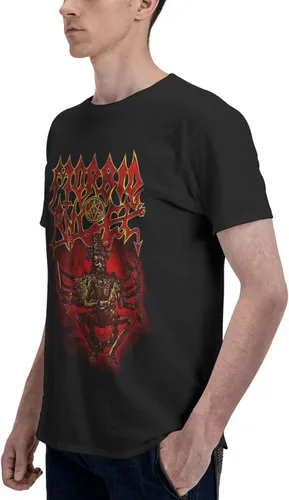 Vista 4 de PEYDEN Morbid Angel T Shirt Men's Summer Breathable Fashion Round Neck Short Sleeves for Workout Athletic Shirts