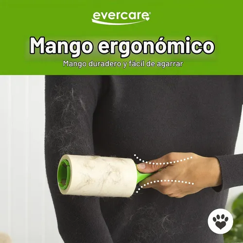 Vista 3 de Recambio Evercare para rodillo de pelusa adhesiva extra para mascotas, 60 hojas, paquete de 6