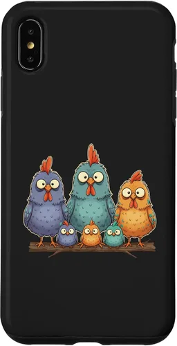 Vista 11 de Chicken: My Cluck Crew, Three Big Hens + Four Tiny Chicks Case for iPhone 16