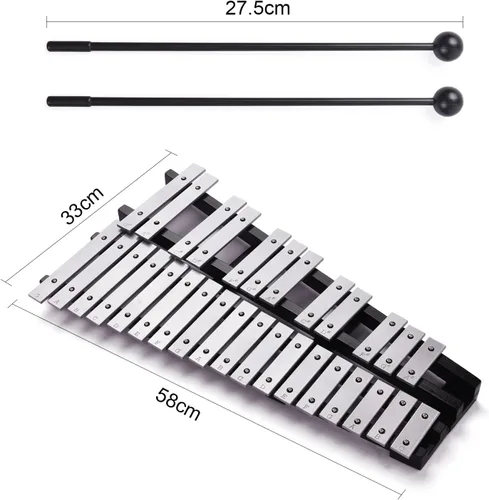 Vista 6 de 30 Note - Xilófono plegable con marco de madera 30-note foldable glockenspiel with aluminum bars, wooden frame, mallets and carrying case for