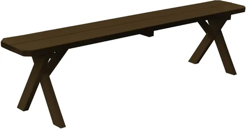 Vista 31 de Furniture Barn USA Pine - Banco cruzado de 2 pies, color negro
