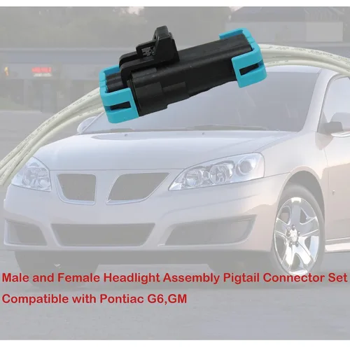 Vista 2 de HiSport 1 paquete de 5 pines macho y hembra sellados conector conector conector de cable de coleta compatible con GM Pontiac G6