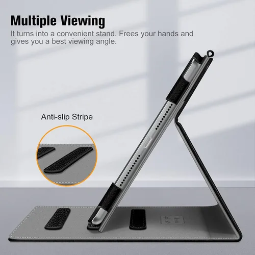 Vista 4 de Fintie - Funda para iPad de 9ª / 8ª / 7ª generación (2021/2020/2019) de 10.2 pulgadas - [Protección de esquinas] Funda con soporte de visualización