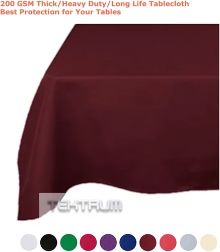 Vista 3 de Tektrum mantel rectangular de poliéster, de 60 נ102 pulgadas; tela gruesa, resistente y duradera