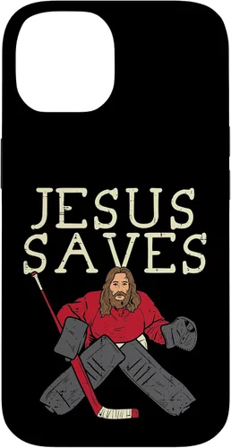 Vista 4 de Jesus Save Ice Hockey Goalie Religious Christian Goaltender Case for iPhone 17