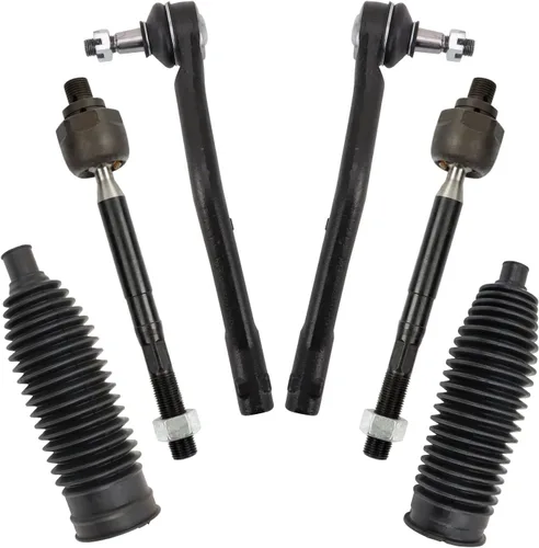 Vista 345 de TRQ Kit de dirección delantera con barra de acoplamiento de fuelle de piñón y cremallera compatible con Toyota Echo 2000-2005