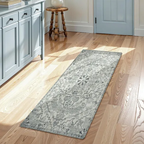 Vista 66 de Lahome Alfombra Floral Bohemio Medaillon - 2x3 Pequeña Alfombra de Baño Rosa Caliente, Alfombra de Cocina, Lavable a Máquina, Antideslizante, Suave