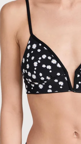 Vista 5 de Maaji Women's Standard Black Orchid Parade Long Line Triangle Top with Removable Soft Cups
