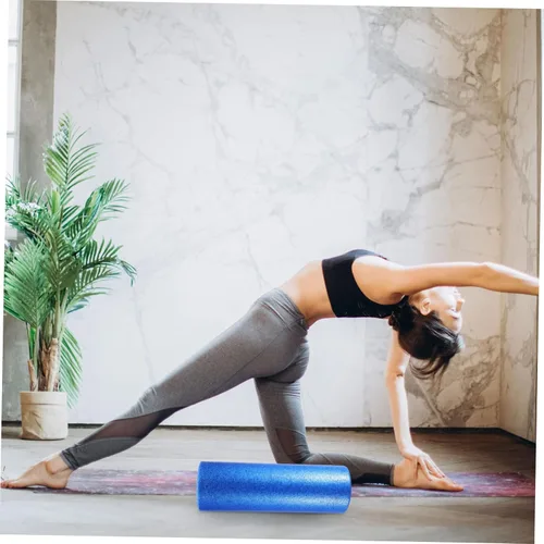 Vista 3 de Foam Yoga Roller High-Density Muscle Massage Column for Fitness Muscle Relaxation Household Yoga Supply for Body Awareness Postural Balance