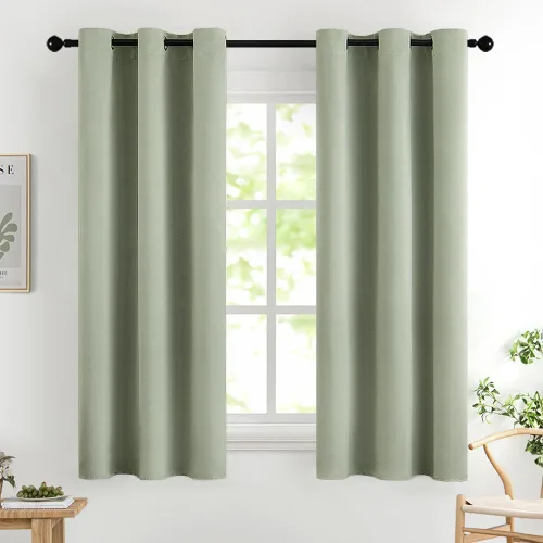 Vista 108 de MIULEE Cortinas opacas para dormitorio o sala de estar, juego de 2 paneles de cortina para ventana con aislamiento térmico y bloqueo de luz