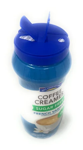 Vista 3 de Crema de café en polvo con sabor a vainilla francesa sin azúcar 10oz - 1 botella