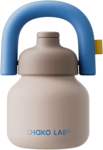 Vista 11 de CHAKO LAB Botella de agua con popote y asa de transporte, forro de cerámica al vacío de boca ancha, reutilizable, a prueba de fugas y sin BPA, 33