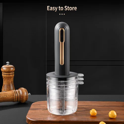Vista 8 de Mini procesador eléctrico de alimentos, procesador de alimentos portátil USB de 4 tazas, picador de ajo, para cortar en cubitos, picar y hacer puré