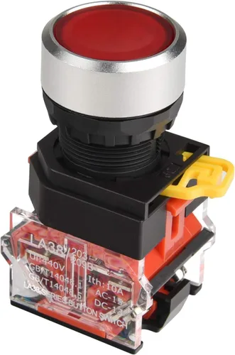 Vista 9 de APIELE Interruptor de botón momentáneo de 22MM 1NO 1NC Cabeza de metal LA36A-11BN-BLK (negro)