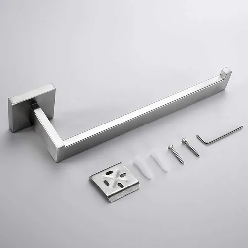 Vista 5 de Nolimas Toallero de mano de baño de níquel cepillado, barra individual, anillo de toalla clásico montado en la pared SUS304 de acero inoxidable