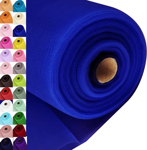 Vista 13 de Rollos de tela de tul, 54 pulgadas por 10 yardas (30 pies), cinta de tul para decoración de fiestas de boda, rollo de tela transparente en bobina