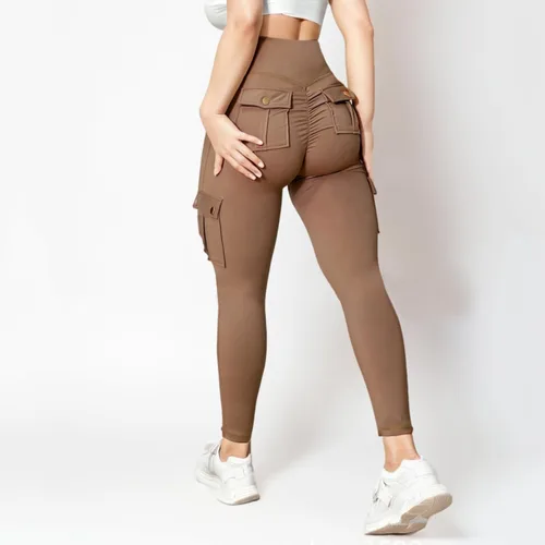 Vista 8 de oelaio Yoga Pants with Pockets for Women Workout Leggings High Waisted Leggings Tummy Control Yoga Pants Yoga Sweatpants