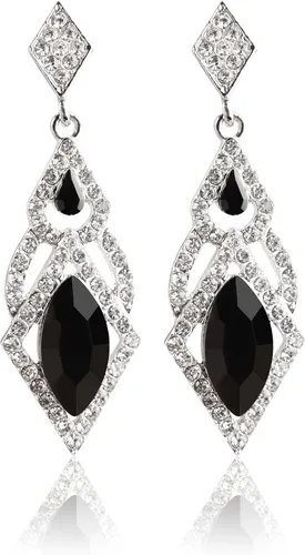 Vista 3 de Cizoe (1111da) - Juego de accesorios de estilo Gatsby de la década de 1920, para mujer, diadema de estilo flapper, tocado, collar, guantes