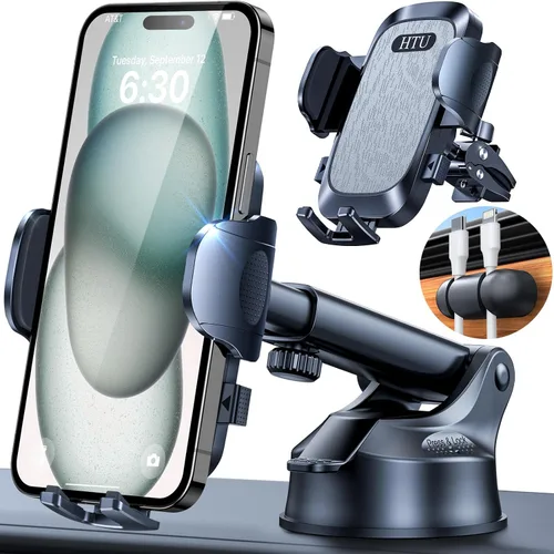 Vista 9 de HTU 【98 + libras de succión más fuerte y grado militar】 Soporte de teléfono para automóvil 【Patente y certezas de seguridad】 Soporte para teléfono