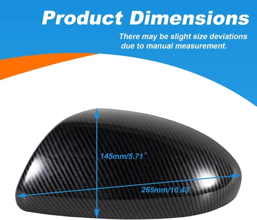 Vista 6 de Cubierta protectora de carcasa de espejo retrovisor de fibra de carbono para puerta, compatible con Mazda 2/3 2010-2013