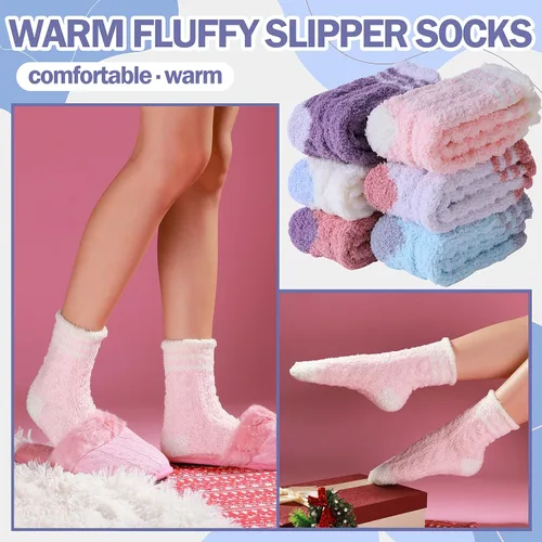 Vista 3 de ANTSANG Womens Fuzzy Socks Slipper Winter Fluffy Cozy Cabin Warm Soft Fleece Comfy Home Socks