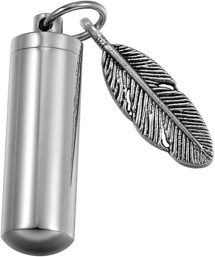 Vista 2 de Valyria cremación joyas Botella Colgante Memorial cenizas de recuerdo de collar, incluye interior Vial