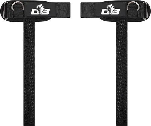 Vista 10 de Ekkovision Correas de levantamiento de pesas con anillo en D con puños, soporte de muñeca para hombres, correas de elevación gruesas y cómodas