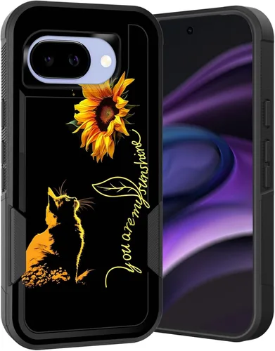 Vista 97 de Funda para Pixel 6A, Híbrida de Doble Capa de Servicio Pesado Resistente a Prueba de Golpes PC Duro + Funda Protectora de Silicona Suave para Google