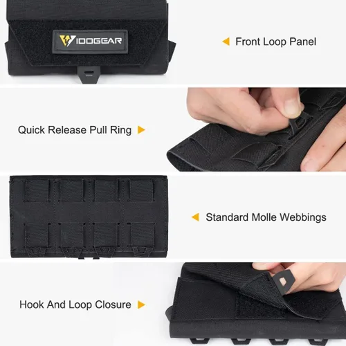 Vista 4 de IDOGEAR Bolsa táctica Molle para teléfono celular con múltiples camuflaje para chaleco, placa Molle, utilidad, bolsa pequeña militar, soporte
