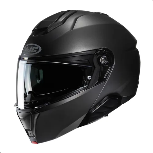 Vista 3 de Casco modular sólido para motocicleta HJC i91 con protector HJ-33 Pinlock, aprobado por DOT (Negro, X-Pequeño)
