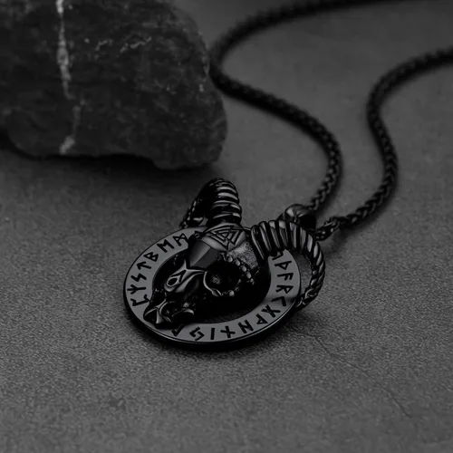 Vista 8 de FaithHeart Leviathan Satanic Brimstone Cross Necklace, Gold Plated Stainless Steel Satan Church Jewelry, Alchemical Symbol for Brimstone Pendant